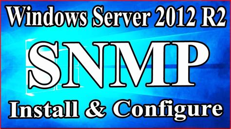 Snmp activer windows server 2012